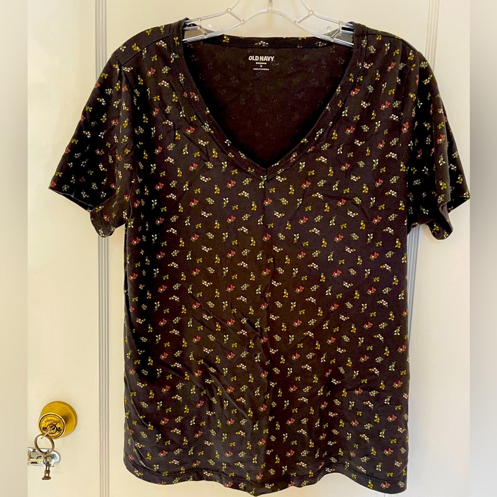 Floral Tee Top Short Sleeve